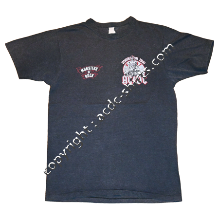 Shirt English AC/DC 1980 recto