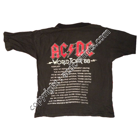 Shirt World AC/DC 1988 verso