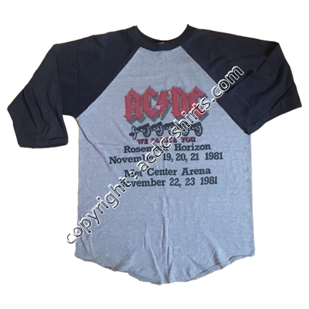 Shirt USA AC/DC 1981-82 verso