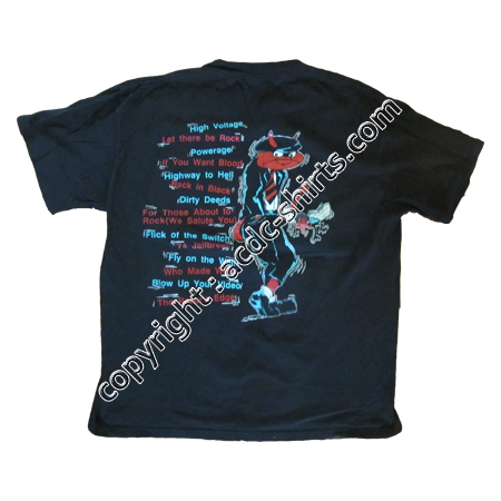 Shirt USA AC/DC 1990 verso